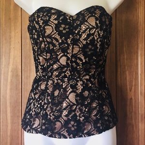 Sexy Lace Strapless Top